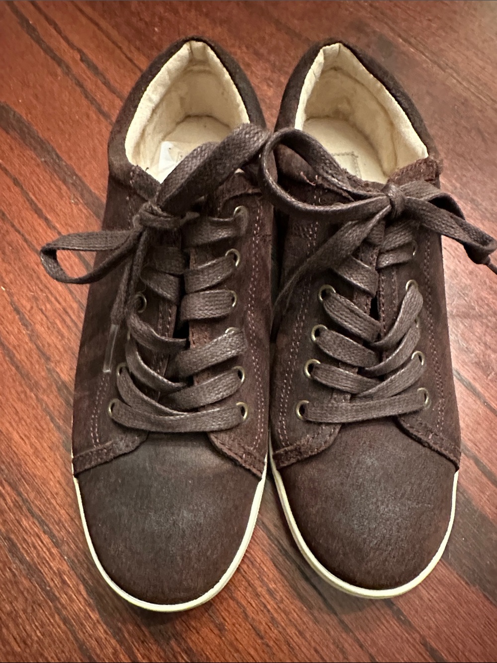 UGG Women's Chocolate Brown Suede Lace-Up Sneakers